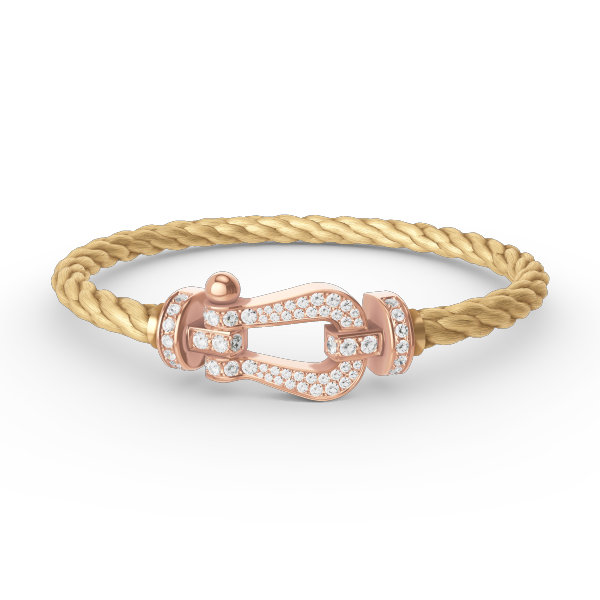 ⭐Miroze FORCE LARGE HORSESHOE FULL DIAMOND BRACELET ROSE GOLD