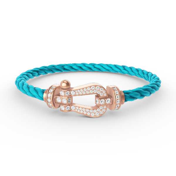 [⭐Miroze]FORCE LARGE HORSESHOE FULL DIAMOND BRACELET ROSE GOLD
