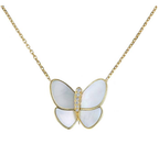 ⭐Miroze BUTTERFLY GOLD MOP DIAMOND NECKLACE