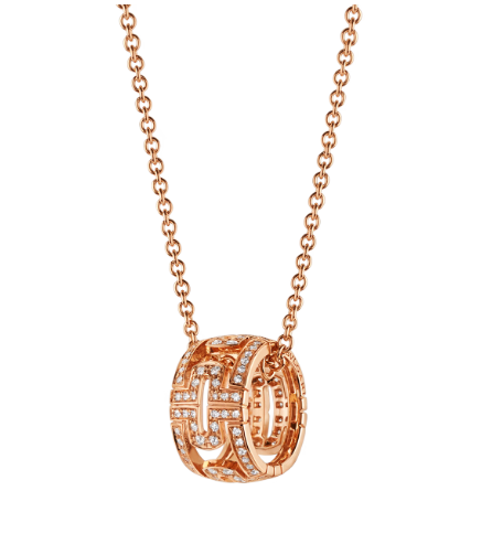 [⭐Miroze]PARENTESI NECKLACE PINK GOLD DIAMOND