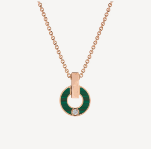 [⭐Veya]GARI NECKLACE PINK GOLD MALACHITE