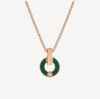 [⭐Veya]GARI NECKLACE PINK GOLD MALACHITE