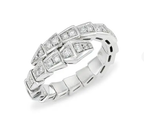 [⭐Veya]SERPENTI RING SILVER DIAMOND PAVED 4MM