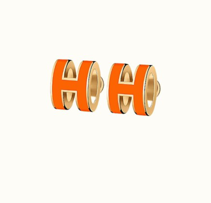 [⭐Miroze]MINI POP H EARRINGS ORANGE