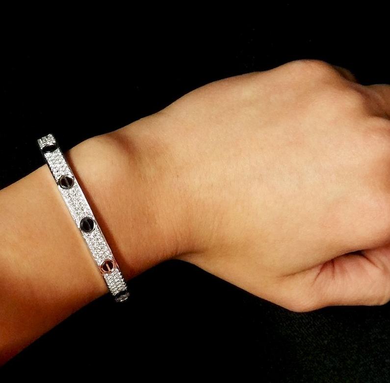 [⭐Miroze]LOVE BRACELET 6.1MM DIAMOND-PAVED CERAMIC