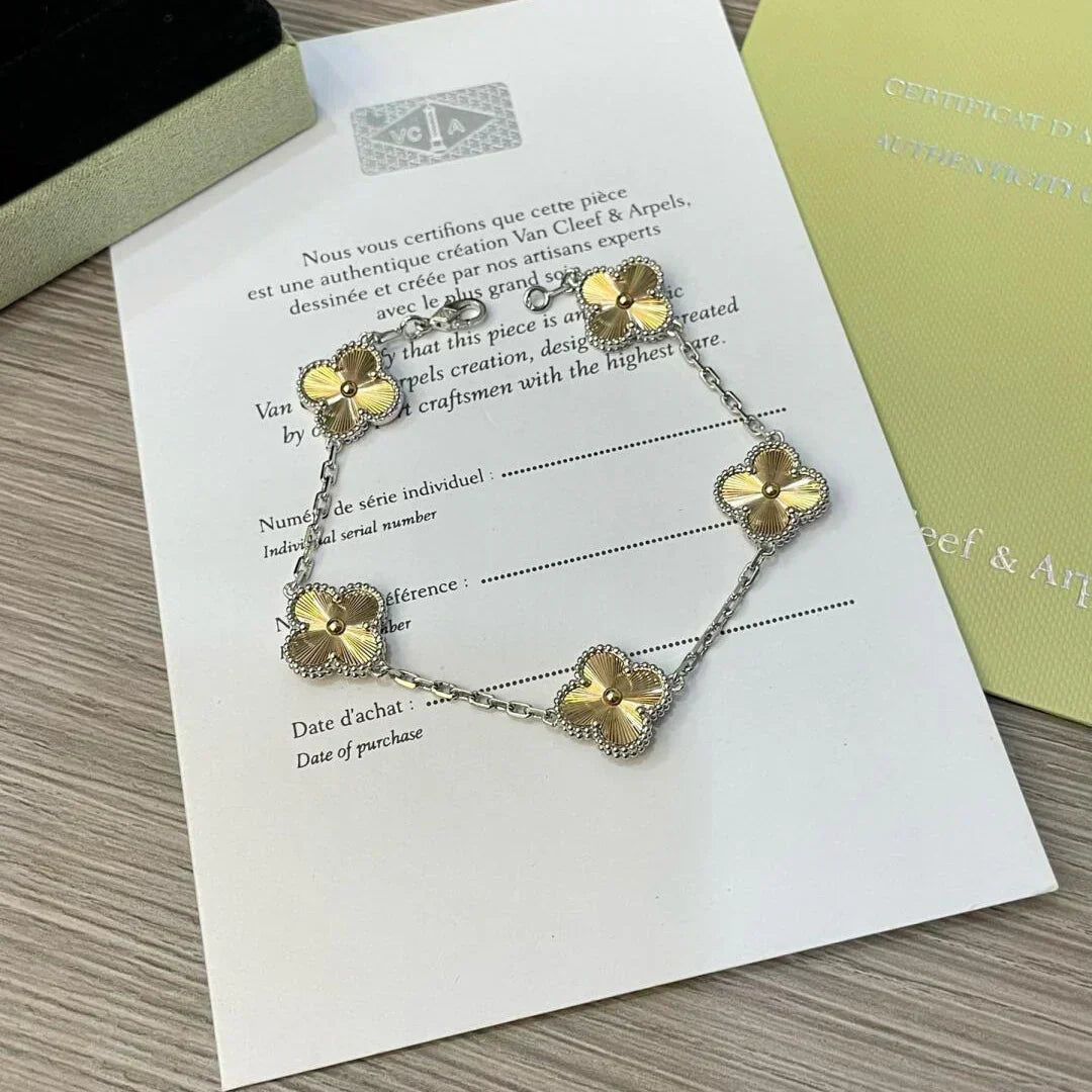 [⭐Miroze ]New  CLOVER 5 MOTIF LASER BRACELET COLLECTION