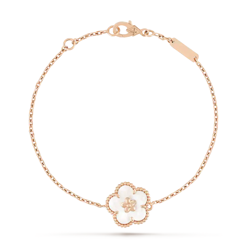 ⭐Miroze LUCKY WHITE MOP PLUM BLOSSOM  BRACELET