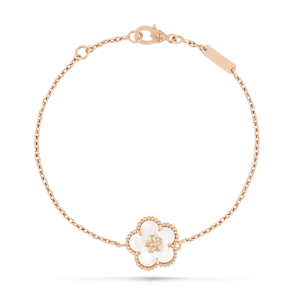 [⭐Miroze]ラッキーホワイトMOP梅の花ブレスレット