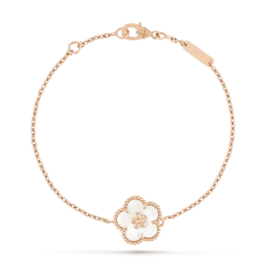 [⭐Miroze]LUCKY WHITE MOP PLUM BLOSSOM  BRACELET