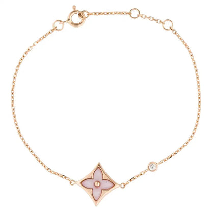[⭐Miroze]STAR 1 DIAMOND PINK GOLD BRACELET