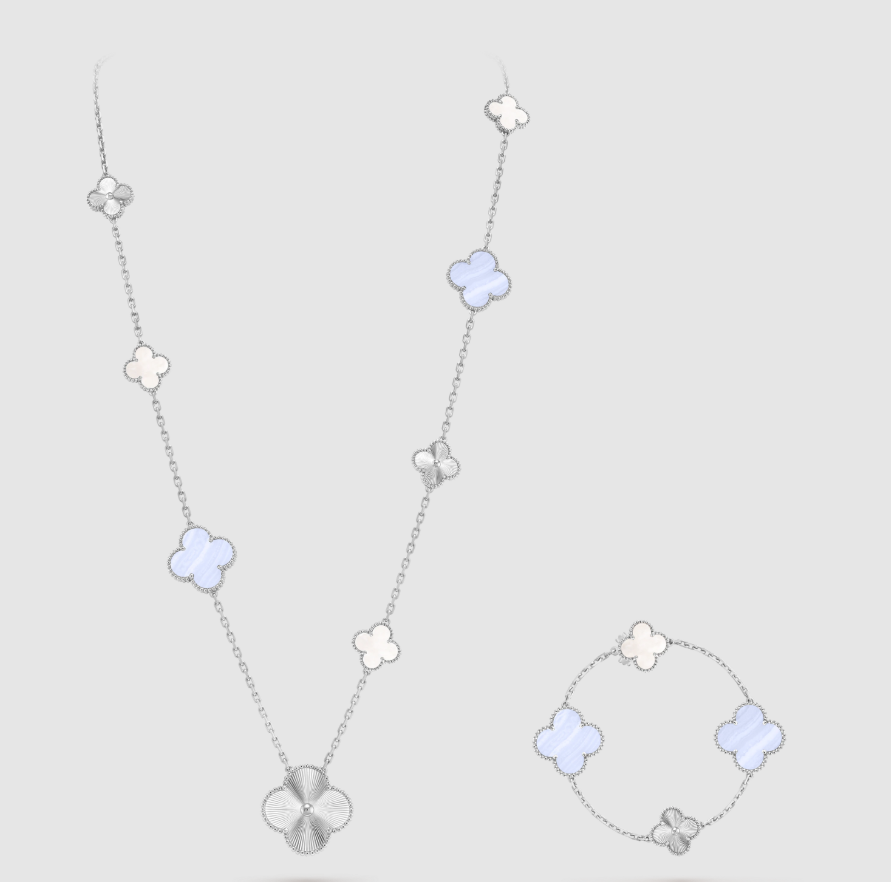 [⭐Miroze ] 25 NEW CLOVER 15 MOTIFS PURPLE CHALCEDONY