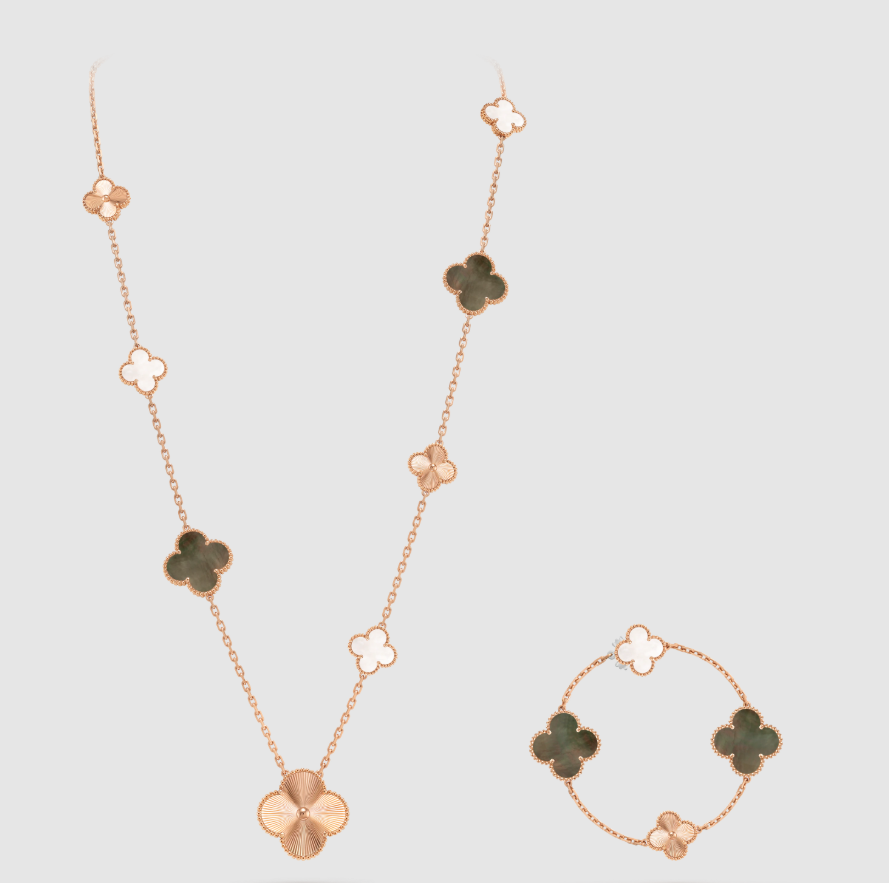 [⭐Miroze ] 25 NEW CLOVER 15 MOTIFS GRAY MOTHER-OF-PEARL