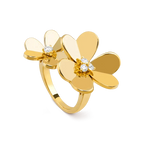 ⭐Miroze CLOVER COMOS GOLD DIAMOND RING