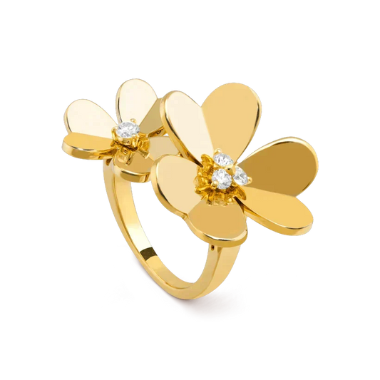 [⭐Miroze]CLOVER COMOS GOLD DIAMOND RING