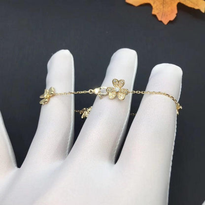 [⭐Miroze]FRIVOLE GOLD 5 FLOWERS BRACELET