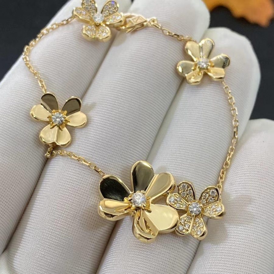 ⭐Miroze FRIVOLE GOLD 5 FLOWERS BRACELET