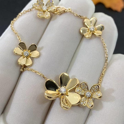 [⭐Miroze]FRIVOLE GOLD 5 FLOWERS BRACELET