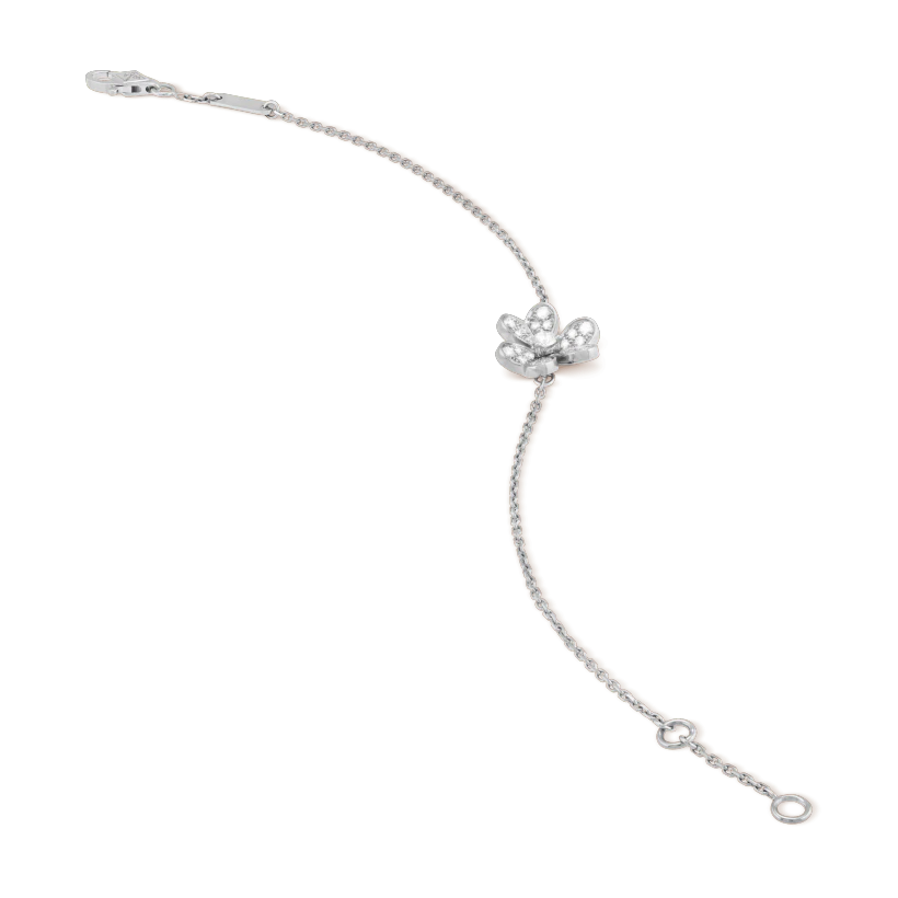 ⭐Miroze FRIVOLE SILVER FLOWER DIAMOND BRACELET