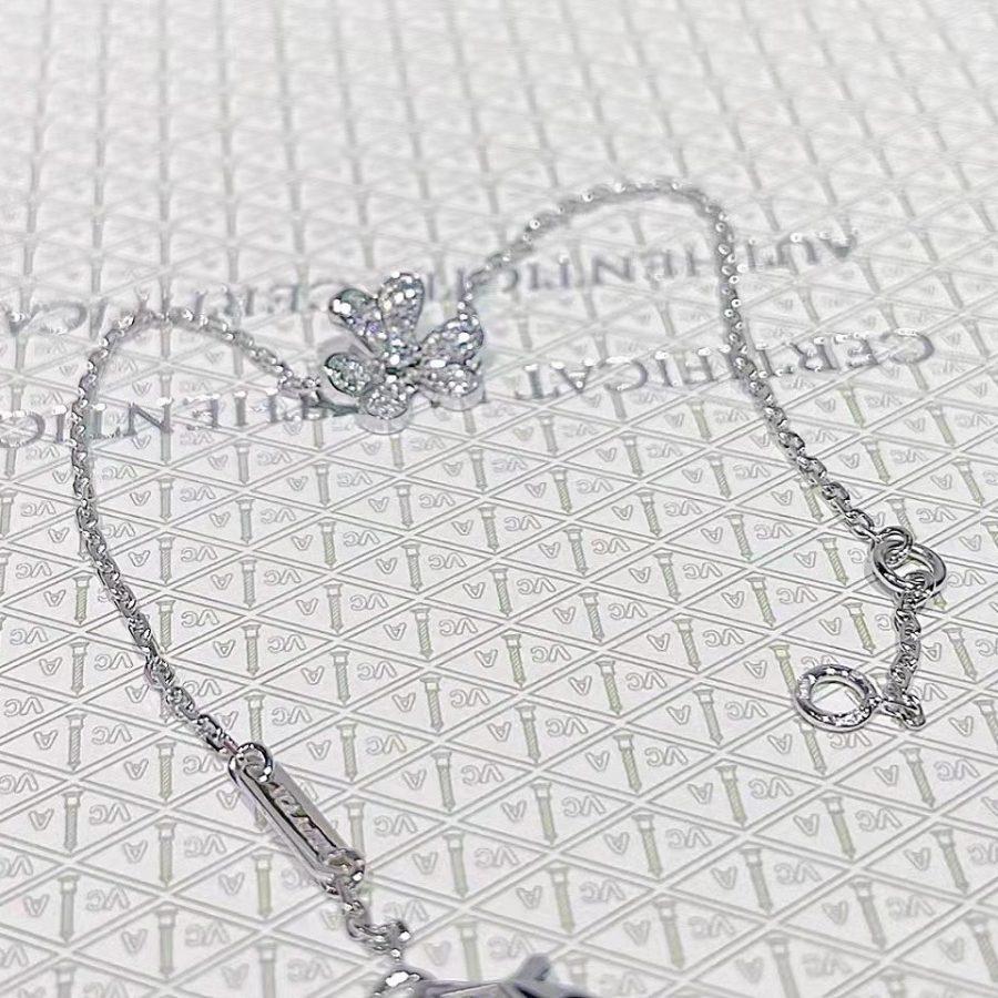 ⭐Miroze FRIVOLE SILVER FLOWER DIAMOND BRACELET
