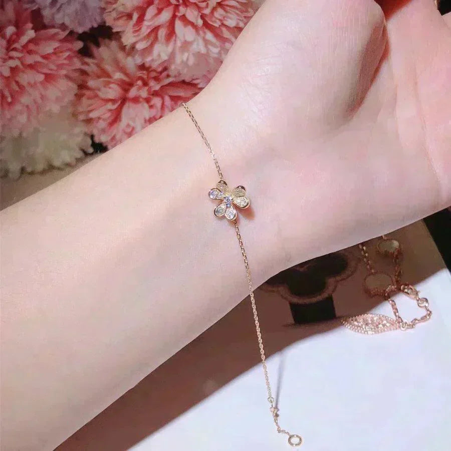 ⭐Miroze FRIVOLE GOLD FLOWER DIAMOND BRACELET