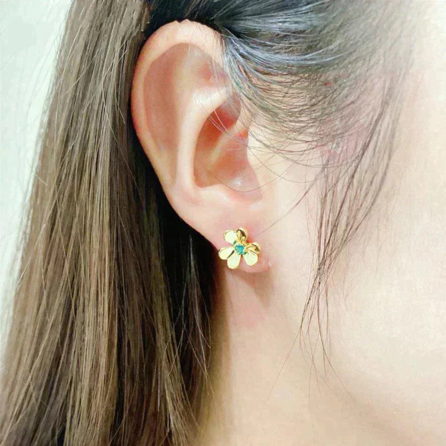 [⭐Miroze]FRIVOLE  FLOWER MALACHITE EARRINGS