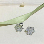 ⭐Miroze FRIVOLE SILVER FLOWER DIAMOND EARRINGS