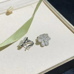 ⭐Miroze FRIVOLE SILVER FLOWER DIAMOND EARRINGS