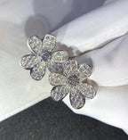 ⭐Miroze FRIVOLE SILVER FLOWER DIAMOND EARRINGS