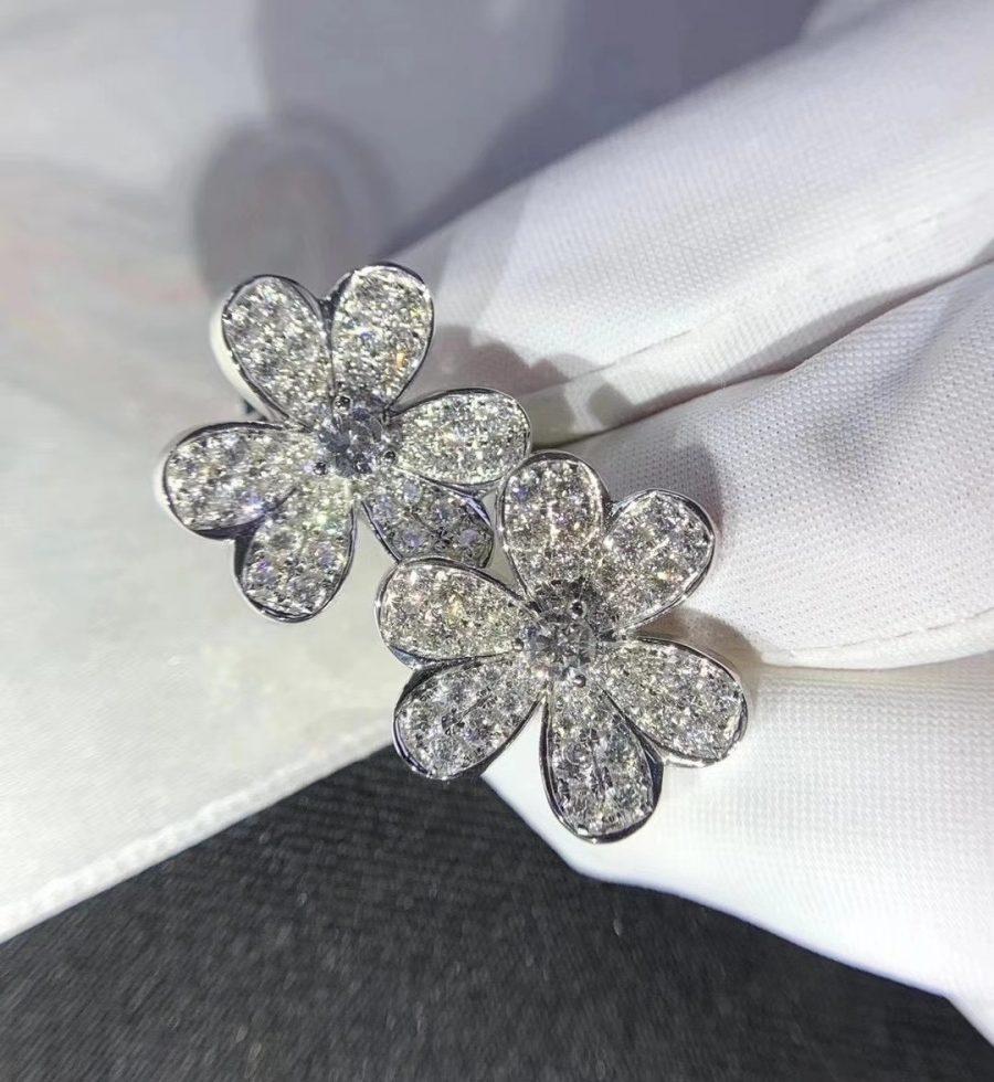 [⭐Miroze] FRIVOLE SILVER FLOWER DIAMOND EARRINGS