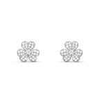 ⭐Miroze FRIVOLE SILVER FLOWER DIAMOND EARRINGS