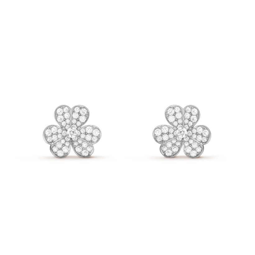 [⭐Miroze] FRIVOLE SILVER FLOWER DIAMOND EARRINGS