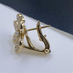 ⭐Miroze FRIVOLE GOLD FLOWER DIAMOND EARRINGS