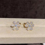 ⭐Miroze FRIVOLE GOLD FLOWER DIAMOND EARRINGS