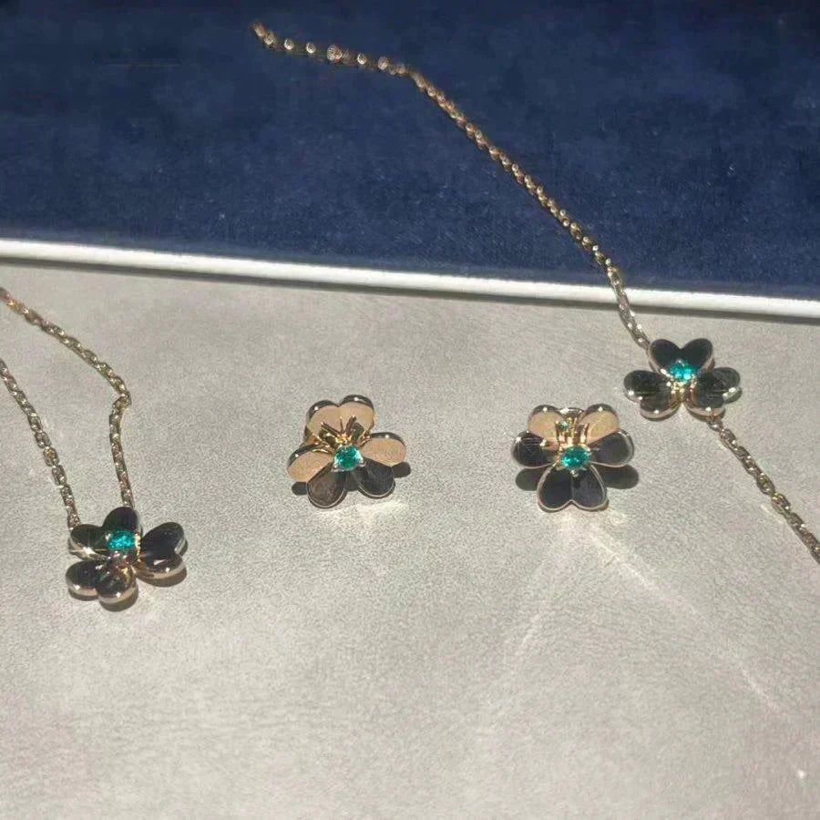⭐Miroze FRIVOLE  FLOWER MALACHITE EARRINGS