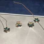 ⭐Miroze FRIVOLE  FLOWER MALACHITE EARRINGS