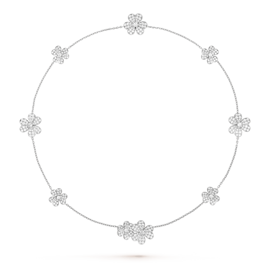[⭐Miroze]FRIVOLE SILVER 9 FLOWERS NECKLACE