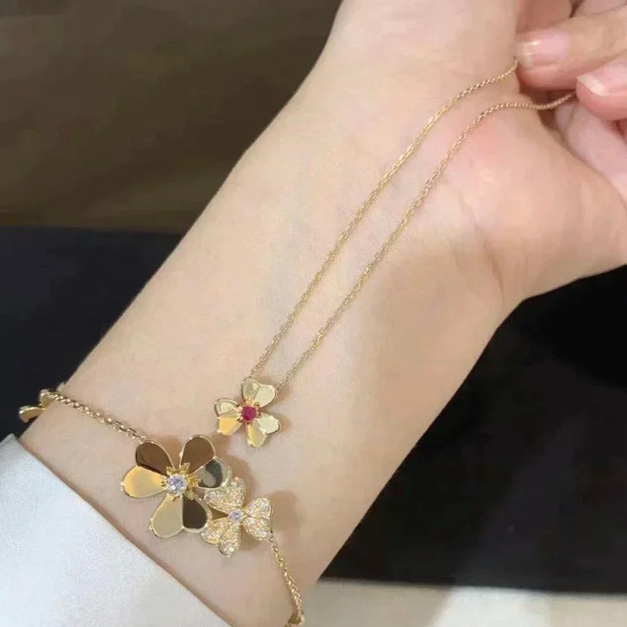 ⭐Miroze FRIVOLE GOLD FLOWER NECKLACE