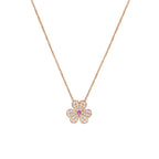 ⭐Miroze FRIVOLE ROSE GOLD FLOWER DIAMOND NECKLACE