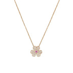 ⭐Miroze FRIVOLE ROSE GOLD FLOWER DIAMOND NECKLACE