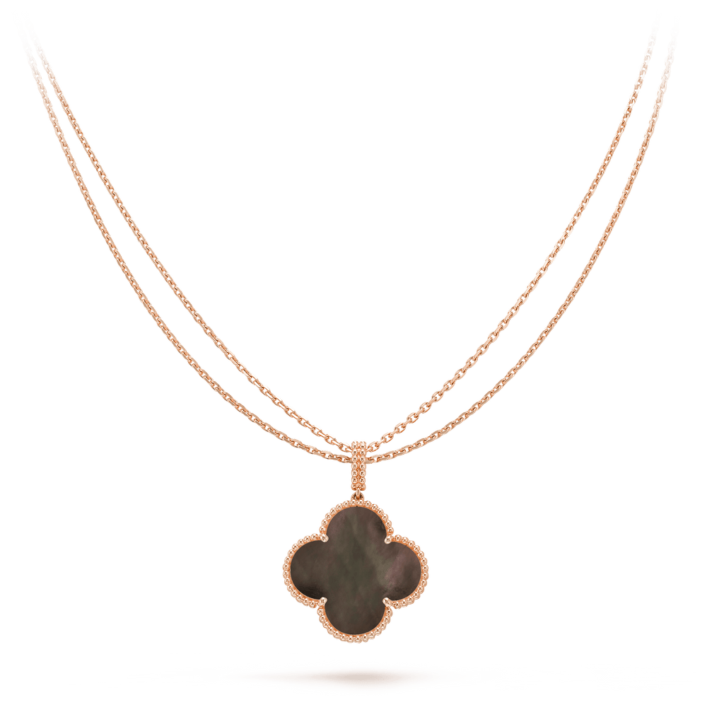 ⭐Miroze CLOVER 25MM GOLD DARK MOP BIG CLOVER NECKLACE