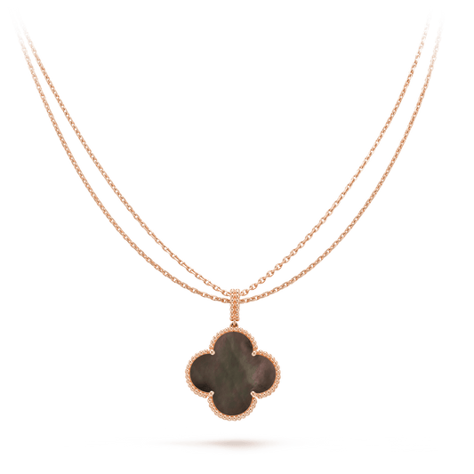[⭐Miroze]CLOVER 25MM GOLD DARK MOP BIG CLOVER NECKLACE