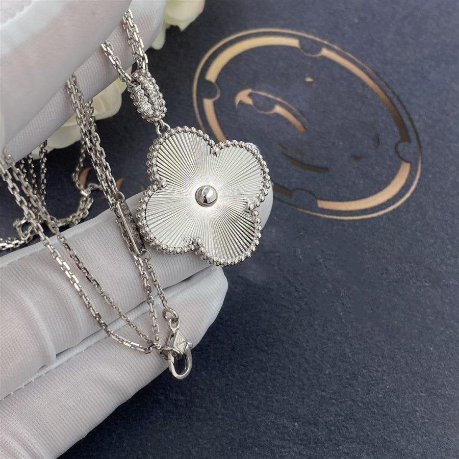 ⭐Miroze CLOVER 25MM SILVER BIG CLOVER NECKLACE