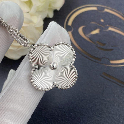 [⭐Miroze]CLOVER 25MM SILVER BIG CLOVER NECKLACE