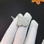 ⭐Miroze CLOVER 25MM SILVER FULL DIAMOND BIG CLOVER NECKLACE