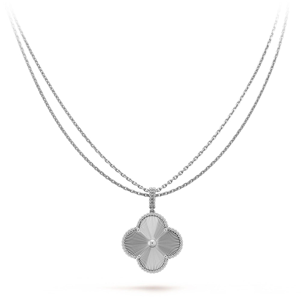 ⭐Miroze CLOVER 25MM SILVER BIG CLOVER NECKLACE