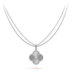 ⭐Miroze CLOVER 25MM SILVER BIG CLOVER NECKLACE