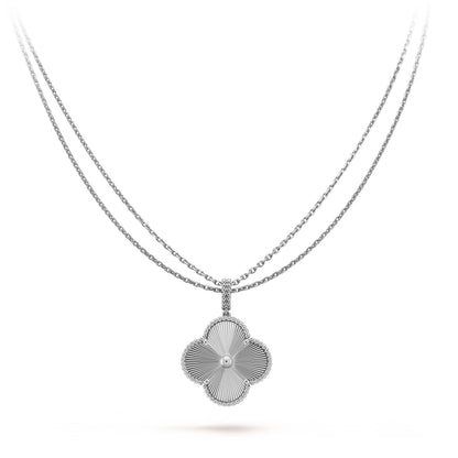 [⭐Miroze]CLOVER 25MM SILVER BIG CLOVER NECKLACE