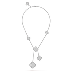 ⭐Miroze CLOVER 5 MOTIFS SILVER DIAMONDS NECKLACE