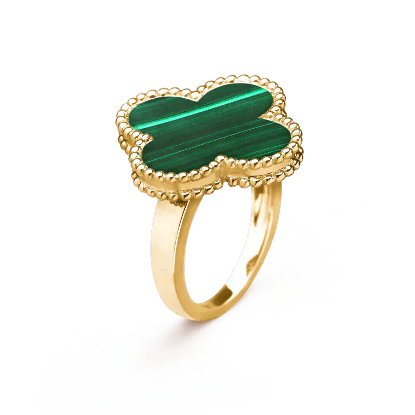 [⭐Miroze]CLOVER MALACHITE RING