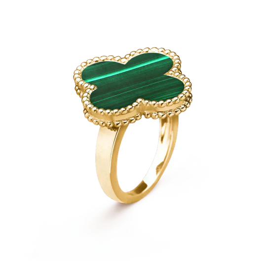 [⭐Miroze]CLOVER MALACHITE RING
